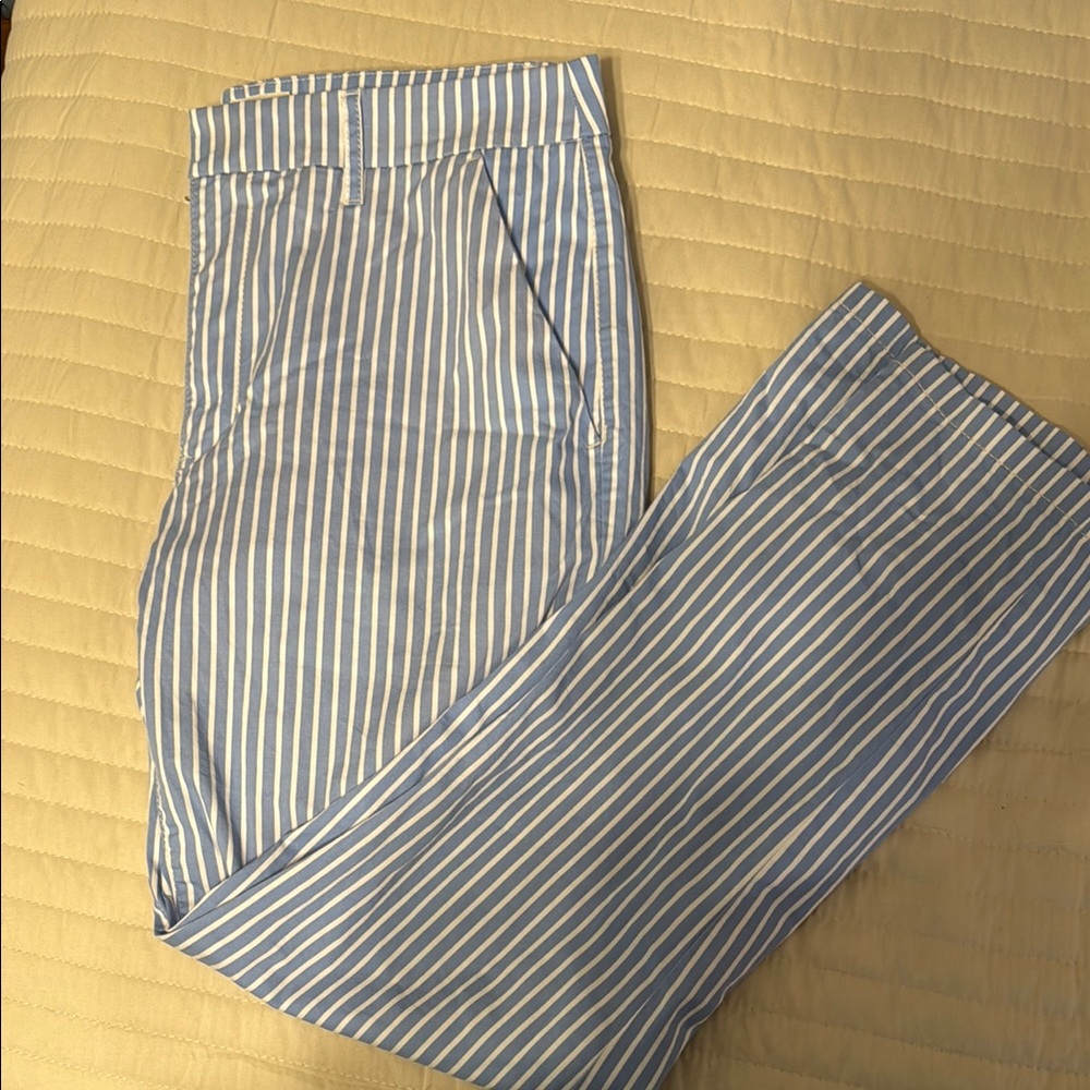 J Crew Blue Striped Pants